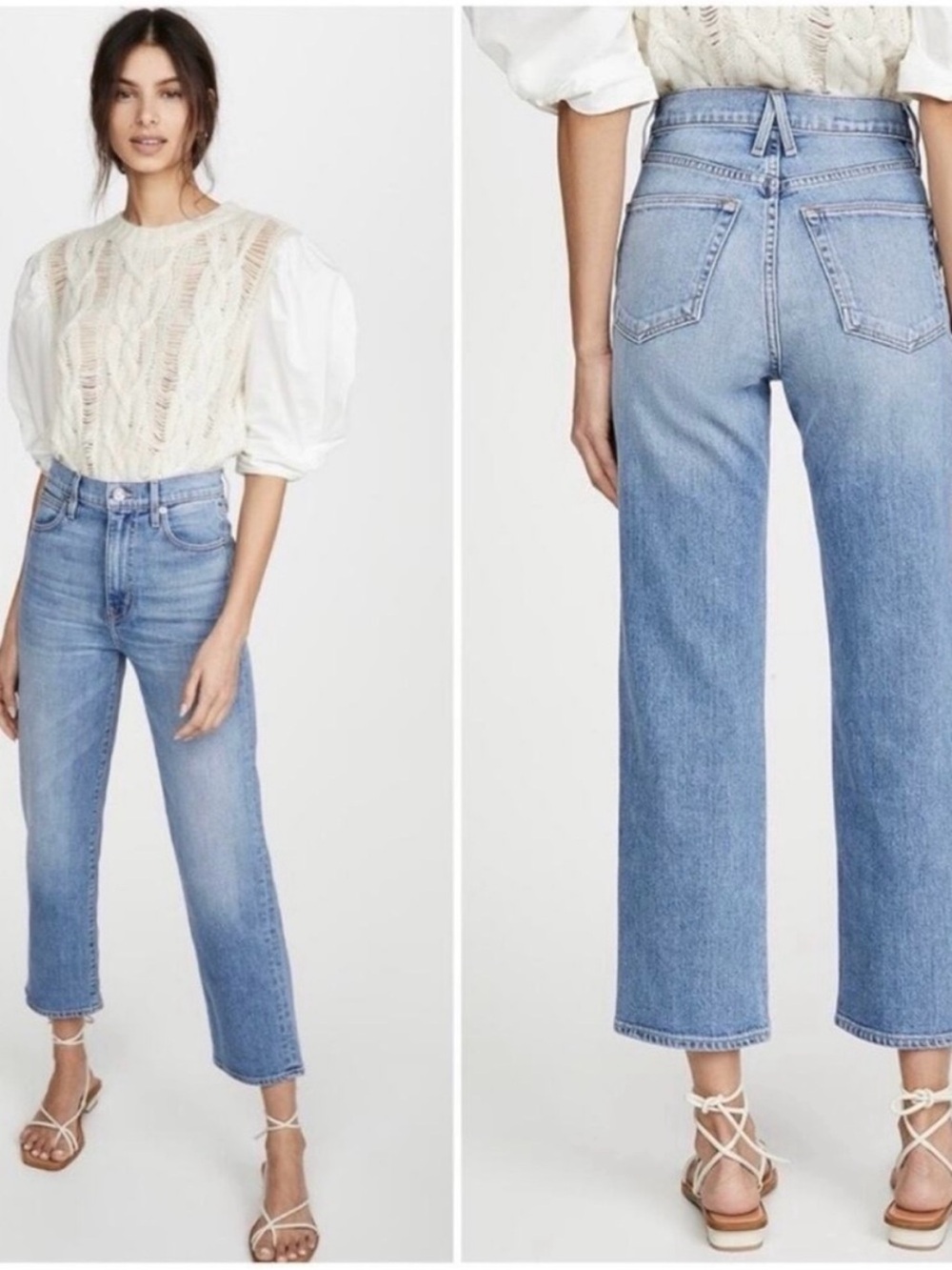 SLVRLAKE London Crop straight Leg Jeans Size 25